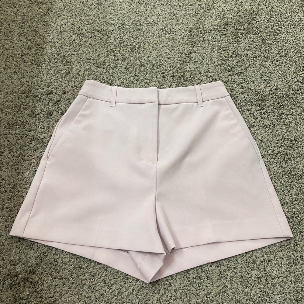Express Pastel Pink High-Rise Tailored Shorts